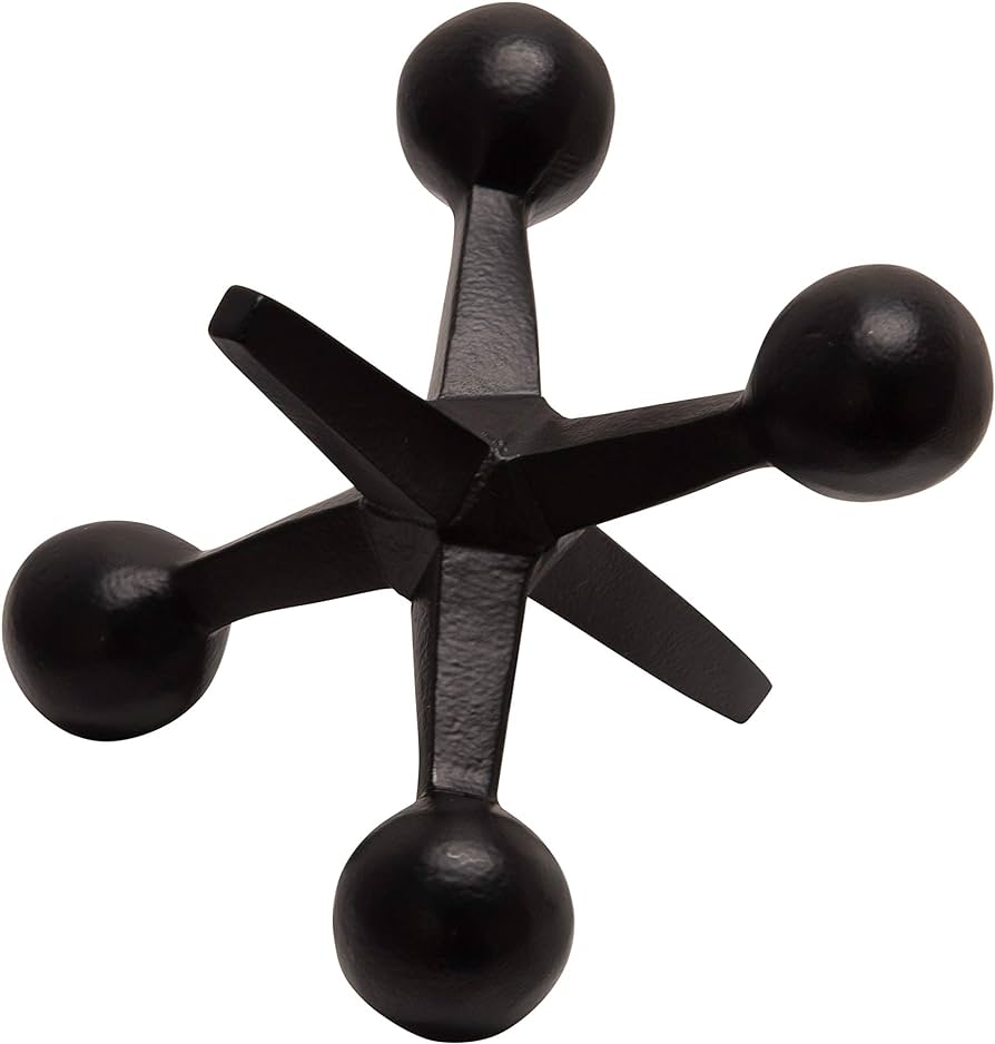 BLACK METAL JACKS 0 DECOR, 5"