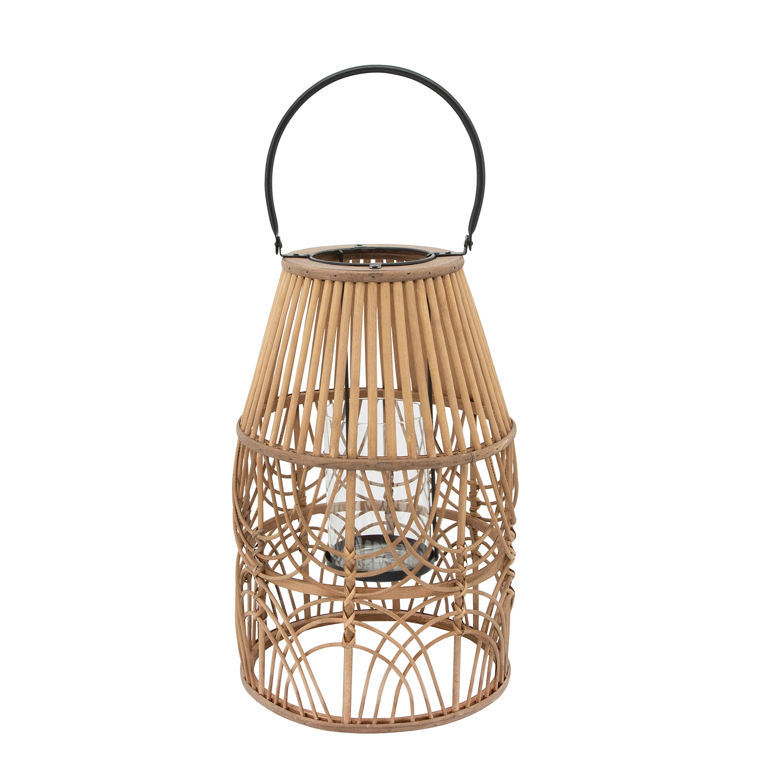 WICKER 17" H LANTERN NATURAL