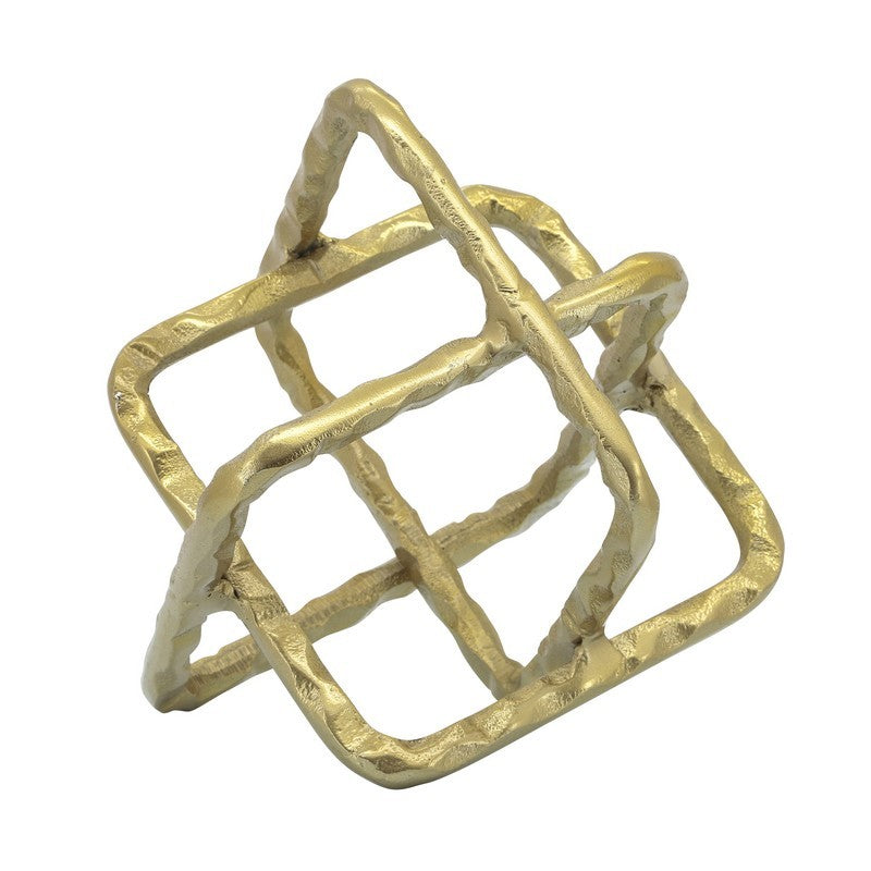 METAL 8" SQUARE ORBS, GOLD