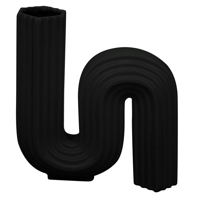 LOOPY VASE, BLACK