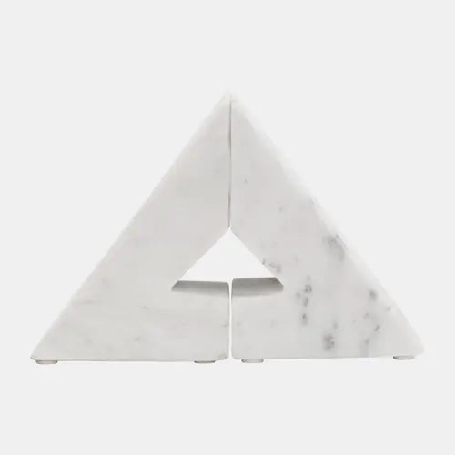 Bookends Triangular Blanco