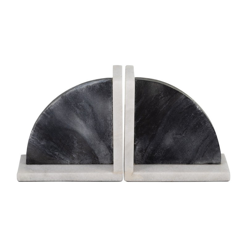 ROUNDED BOOKENDS,BLACK/WHIT