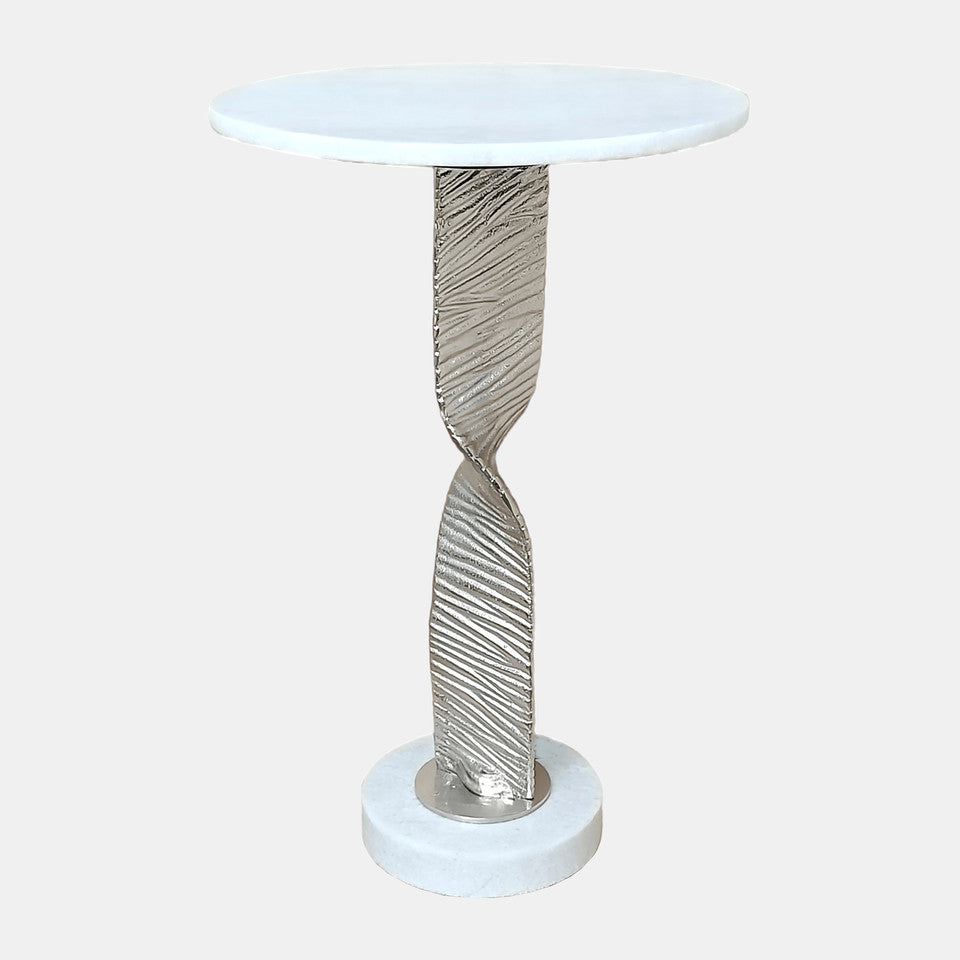 24"twisted Base Accent Silver