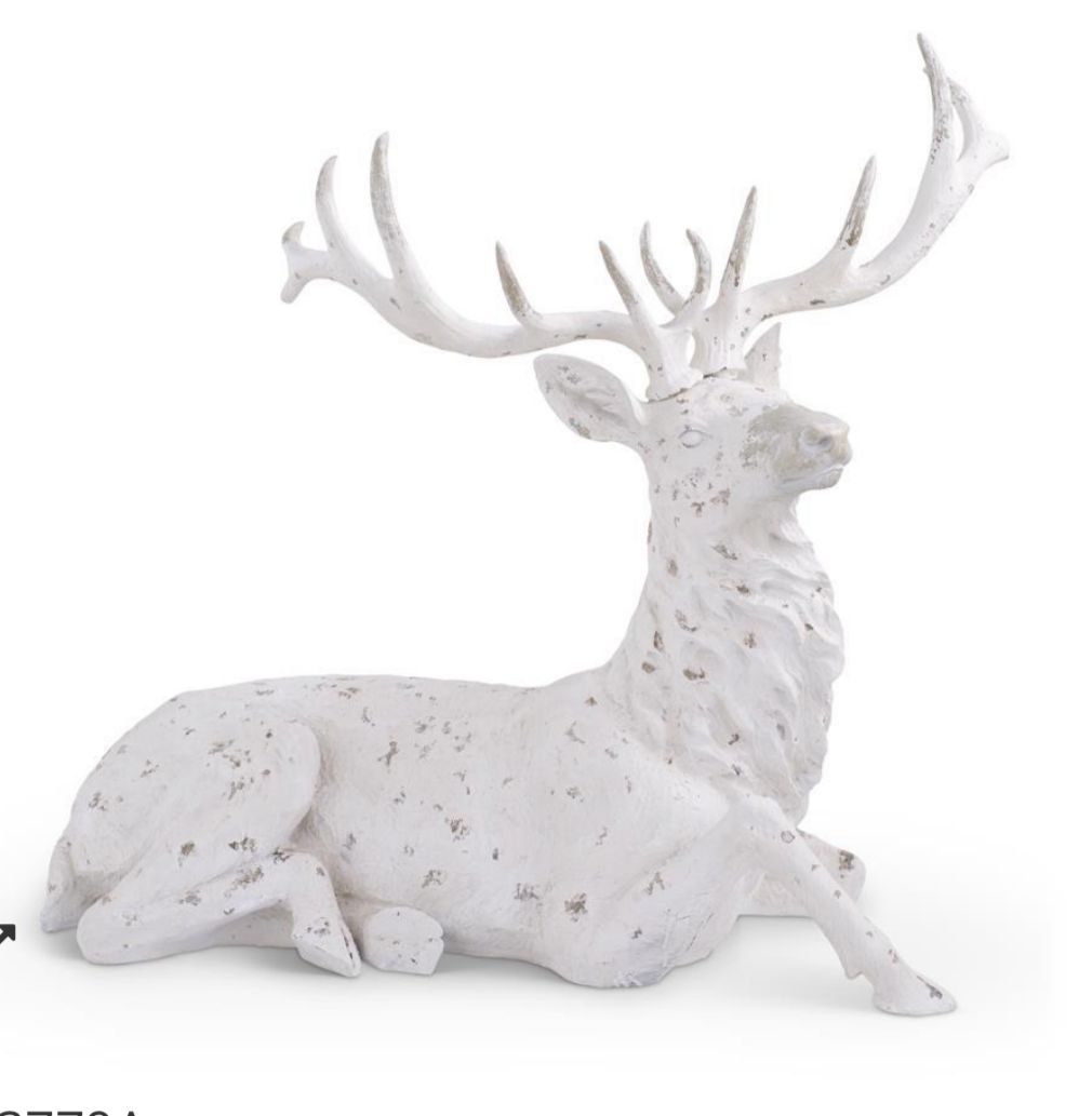 White Resin Deer