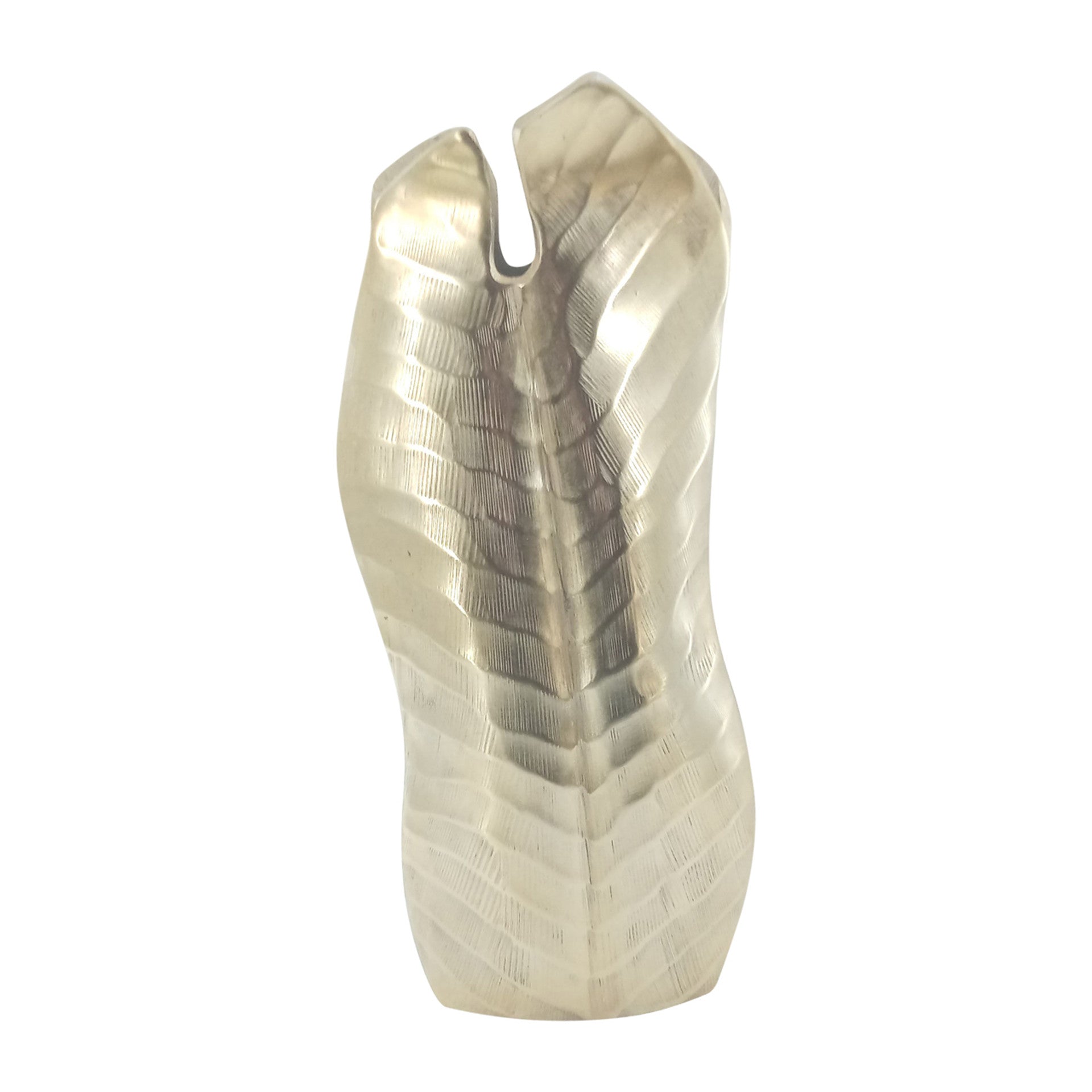 BOTANIC TALL 0 0 LEAF VASE, GOLD