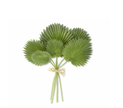 16 Inch Real Touch Fan Palm Leaf Bundle