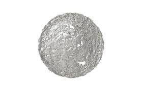 Molten wall disc small silver