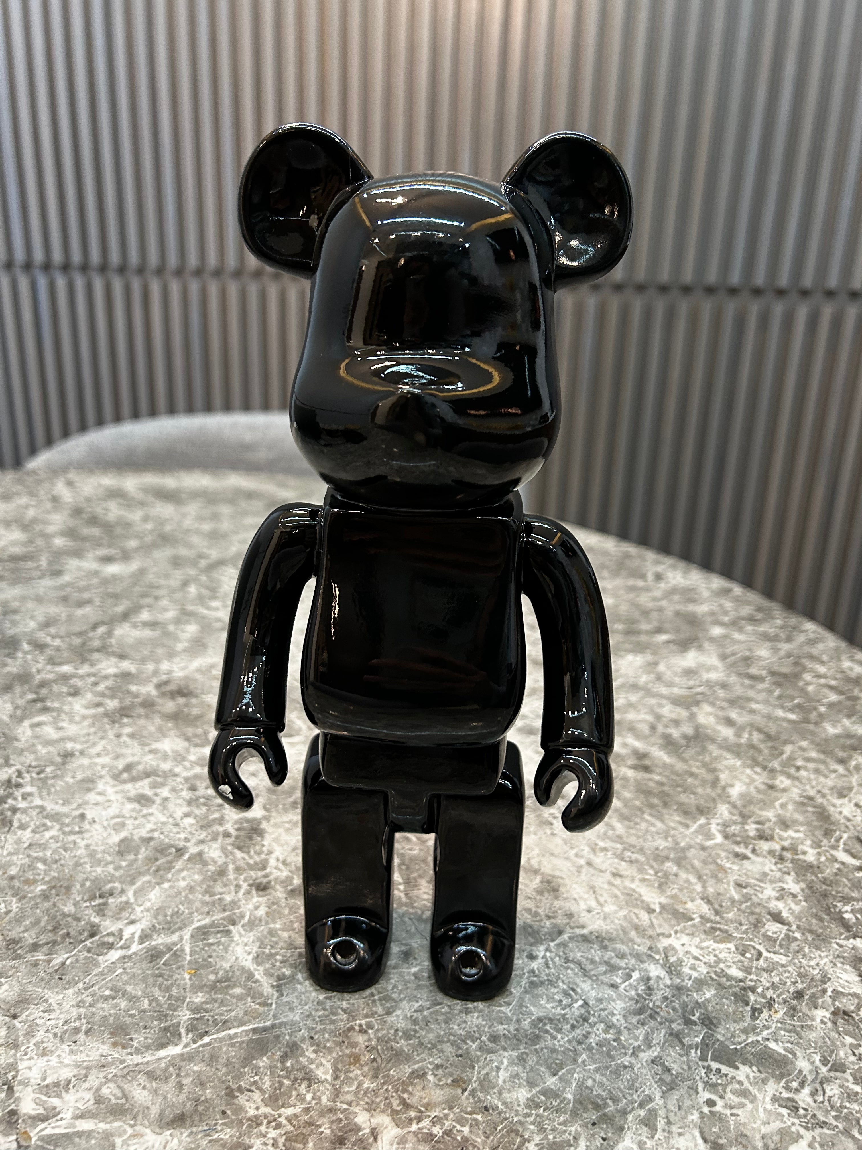 Bearbrick black metal, small