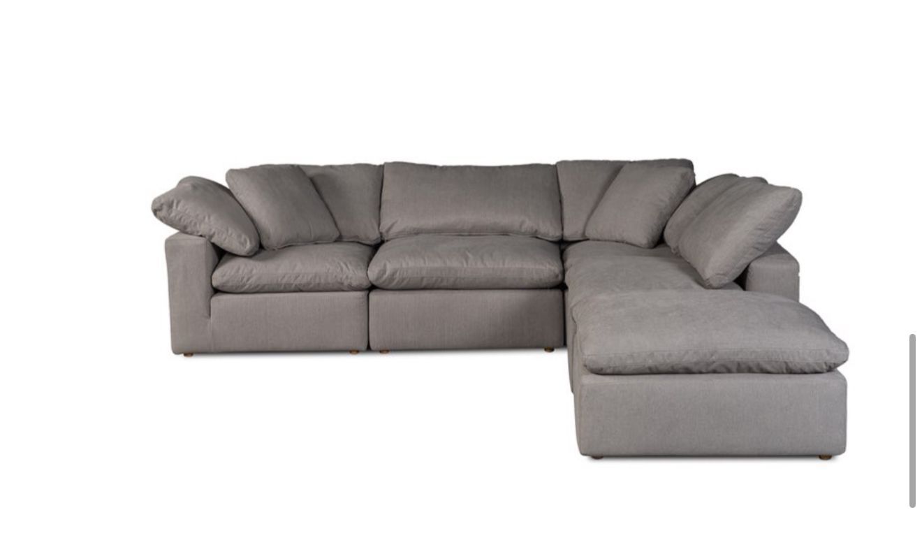 SILLON LADY CLAY LOUNGE gris claro