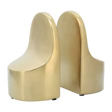 CER, 6""H 0 CONTEMPORARY BOOKENDS, GOLD