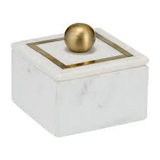 MARBLE, 5X5 BOX-KNOB, WHITE