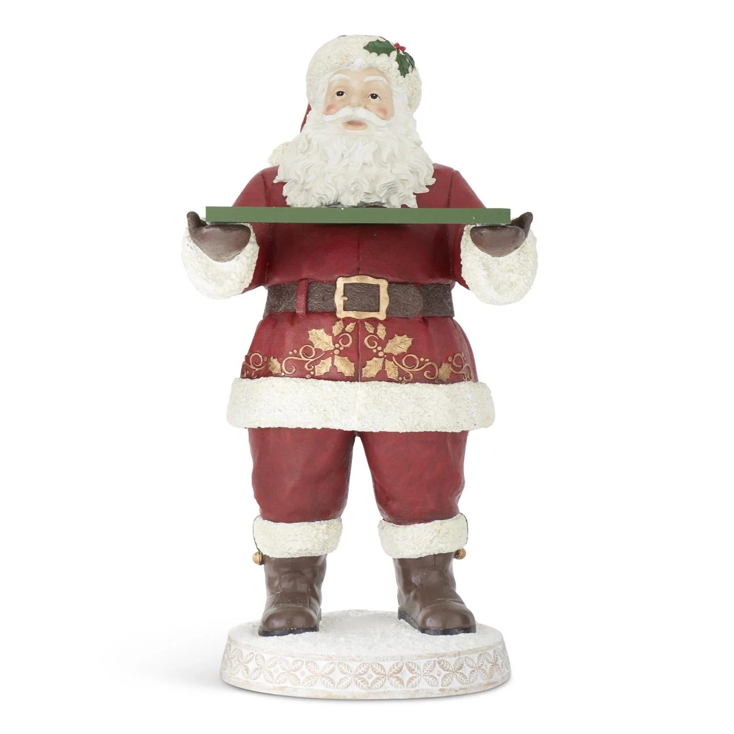 Resin Santa Holding Removable Serving Tray