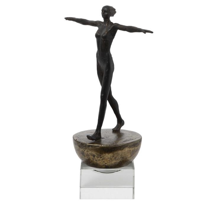 WOMAN FINDING BALANCE SCULPTURE